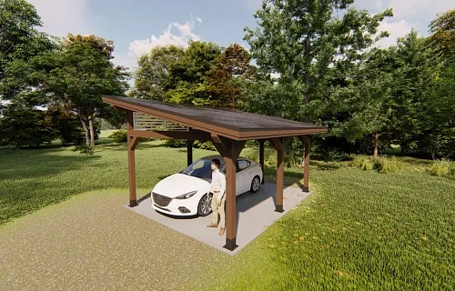 Навес для одного автомобиля ЛОТУС 2.0 — Фото 3