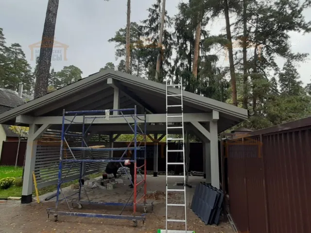 Навес для двух машин ФОРТЕ — Фото 6