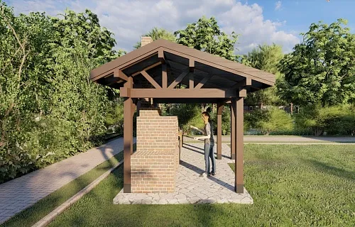 НАВЕС ДЛЯ БАРБЕКЮ КУЛИКОВО — Фото 4