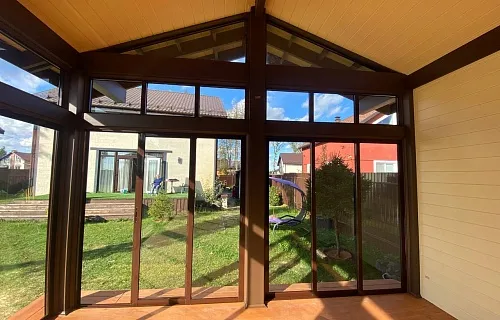 Застекленная беседка с хозблоком ЖАСМИН — Фото 5