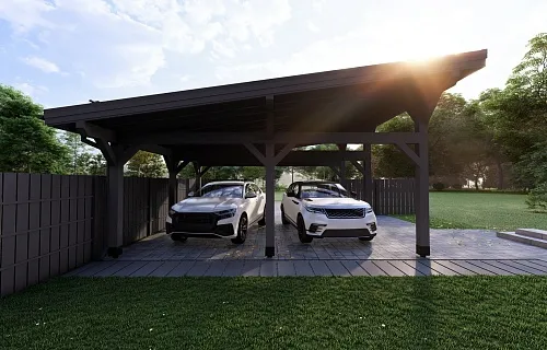 Односкатный навес для машин ХАРТВУД — Фото 6