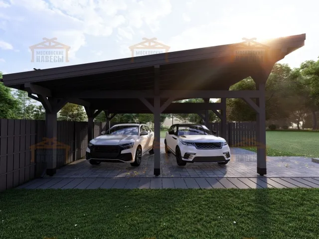 Односкатный навес для машин ХАРТВУД — Фото 6