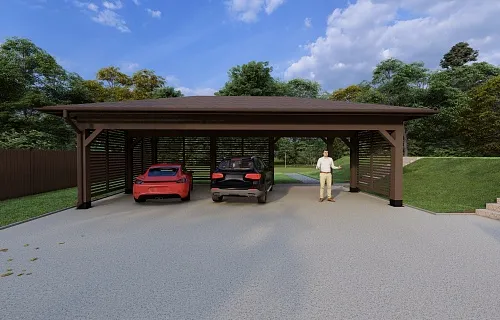 Навес для трех машин ЛАДЬЯ — Фото 13