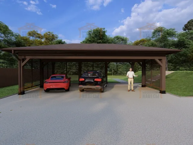 Навес для трех машин ЛАДЬЯ — Фото 13