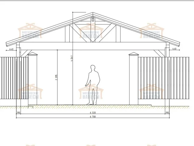 Навес из клееного бруса СУЛТАН — Фото 9