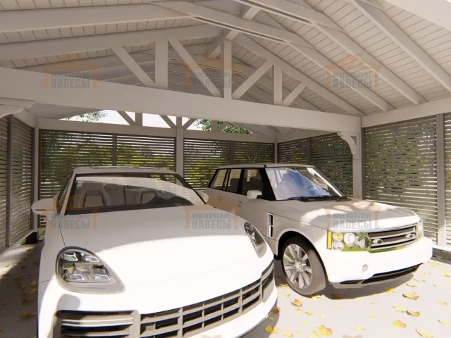 Навес для двух машин НАПОЛЕОН 2.0 — Фото 9