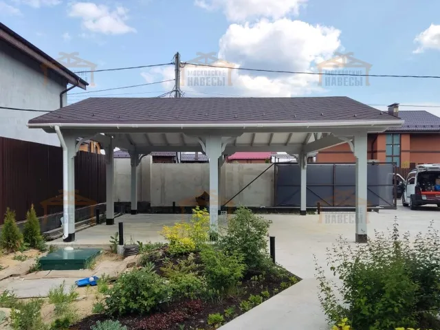 Навес для двух машин НАПОЛЕОН — Фото 2