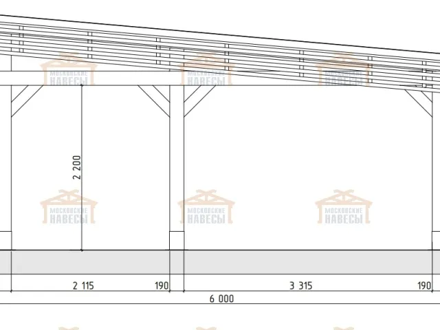 Навес для двух машин РОНДО — Фото 12