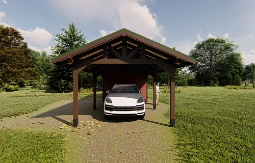 Навес для машины с хозблоком МАРКОС — Фото 4