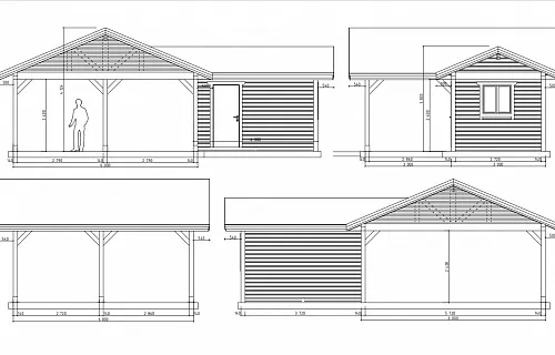 Навес для двух автомобилей с хозблоком КАЛИФОРНИЯ — Фото 15