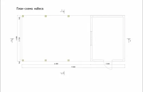 Навес для двух машин с хозблоком ГОРКИ — Фото 11