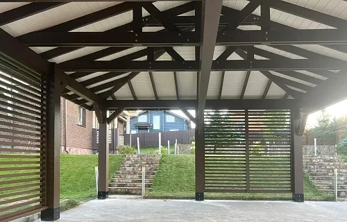 Навес для трех машин ЛАДЬЯ — Фото 12