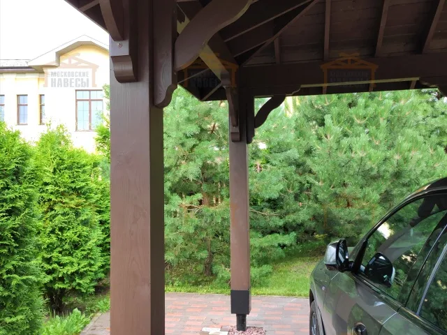 Навес для 3ех машин ВЕСТА — Фото 4