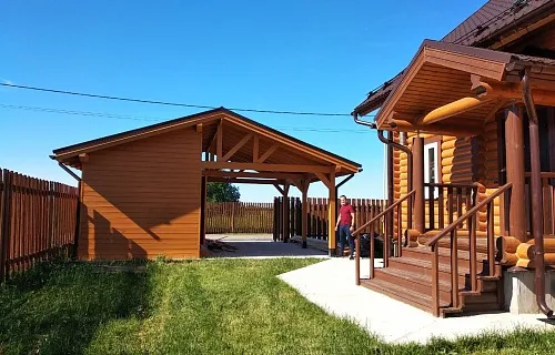 Навес для одного авто с хозблоком ВЕЛИГОРСКИЙ — Фото 4