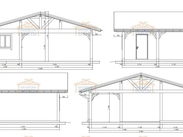 Навес для двух автомобилей с хозблоком БАВАРИЯ MAXI 2.0 — Фото 12
