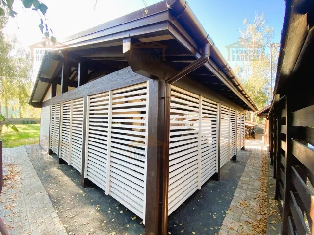 Навес для четырех авто с хозблоком АРНОЛЬД — Фото 3