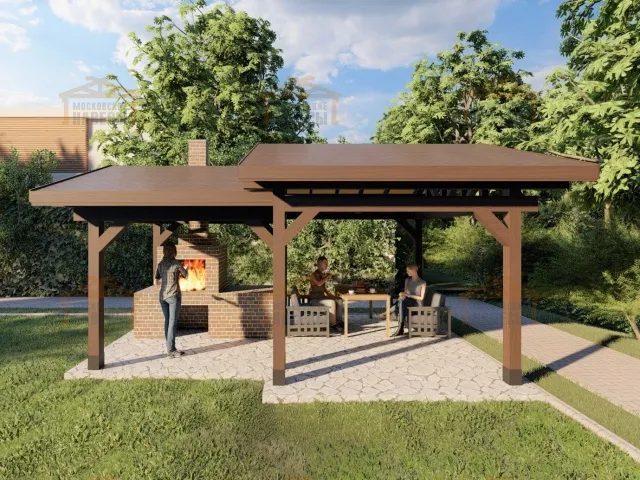 НАВЕС ДЛЯ БАРБЕКЮ КУЛИКОВО — Фото 3
