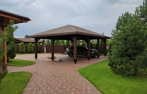 Навес для 3ех машин ВЕСТА — Фото 5