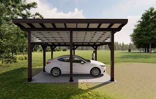 Навес для одного автомобиля ЛОТУС 2.0 — Фото 2