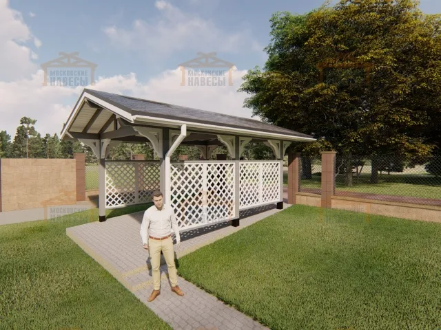 Навес для одного автомобиля ГАЙД-ПАРК — Фото 5