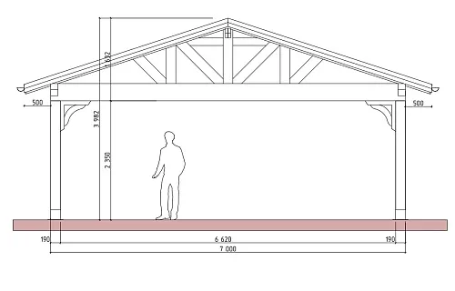 Навес для двух машин НАПОЛЕОН — Фото 15