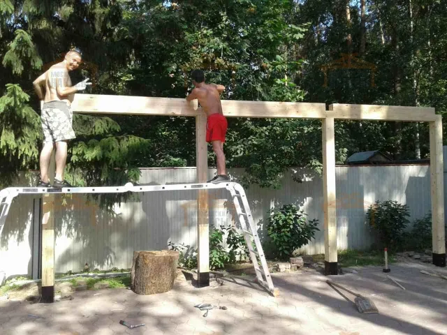 Навес для двух машин МАЛАХОВКА — Фото 5