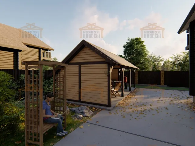 НАВЕС-БЕСЕДКА КАРПАТЫ — Фото 5