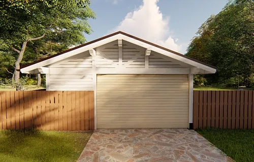 Навес для двух машин с хозблоком ГОРКИ-2 — Фото 6