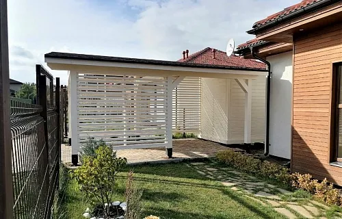 Навес для одной машины с хозблоком МОНАКО — Фото 3