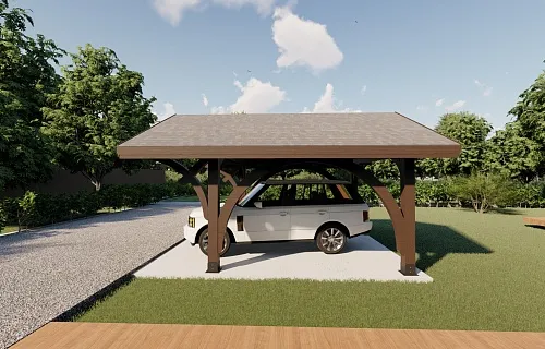 НАВЕС С ГНУТОКЛЕЕНЫМИ БАЛКАМИ КЕНТУККИ — Фото 3