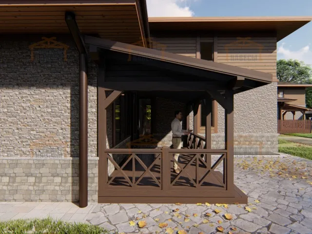 ДЕРЕВЯННАЯ ВЕРАНДА ВЕГА — Фото 3