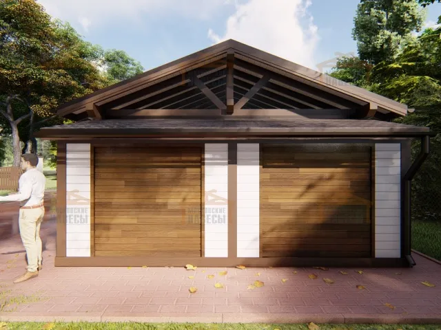 Навес для трех машин с хозблоком ТАХО — Фото 7