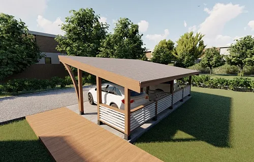 НАВЕС С ГНУТОКЛЕЕНЫМИ БАЛКАМИ РОДОС — Фото 6