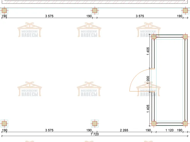 Навес с хозблоком ОРИОН — Фото 8
