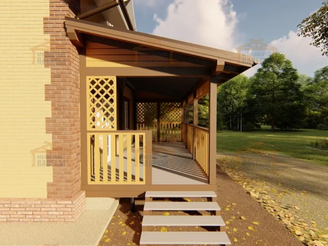 ВЕРАНДА ИЗ ДЕРЕВА ВЕКТОР — Фото 4