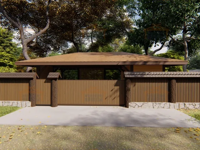 Навес для двух машин с хозблоком ЛЕСНОЙ — Фото 8