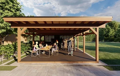 НАВЕС ДЛЯ БАРБЕКЮ НОРМАНДИЯ — Фото 3