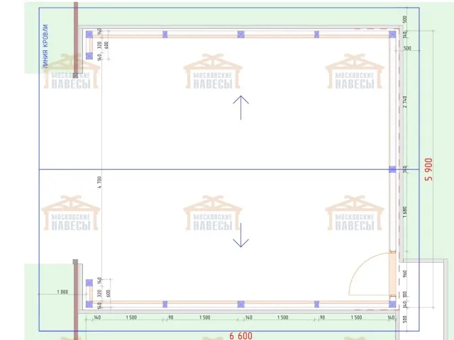 Закрытый навес для 2ух авто ВАЛЬДОРФ — Фото 9