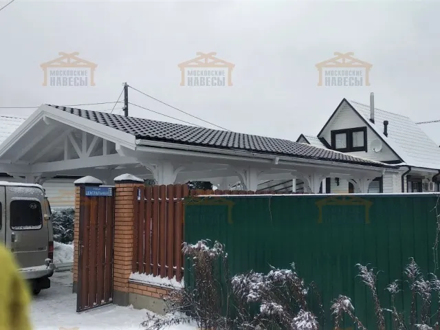 Навес для двух машин ЛИДЕР — Фото 8
