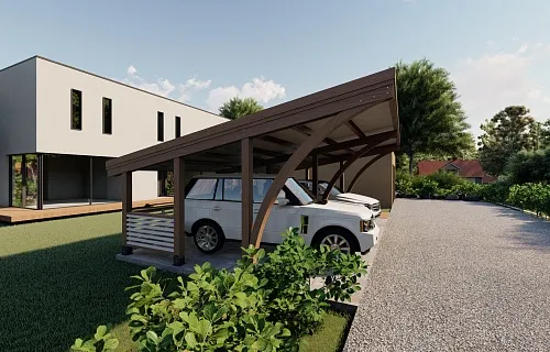 НАВЕС С ГНУТОКЛЕЕНЫМИ БАЛКАМИ РОДОС — Фото 5