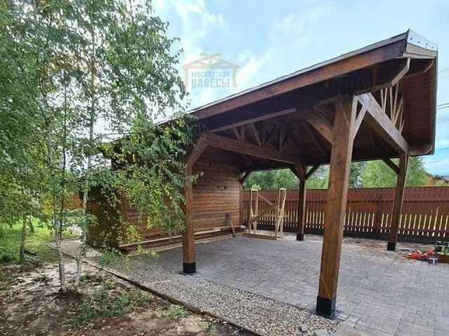 Навес для двух авто с хозблоком ЮПИТЕР — Фото 3