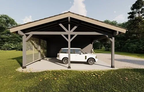 Навес для двух авто с хозблоком ПАРКВИЛЛЬ — Фото 8