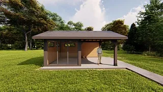 Застекленная беседка БУРЕВЕСТНИК 2.0 - миниатюра