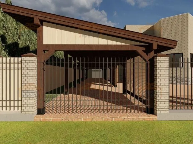 Деревянный навес для авто с ограждениями МОНТЕ-КАРЛО — Фото 5