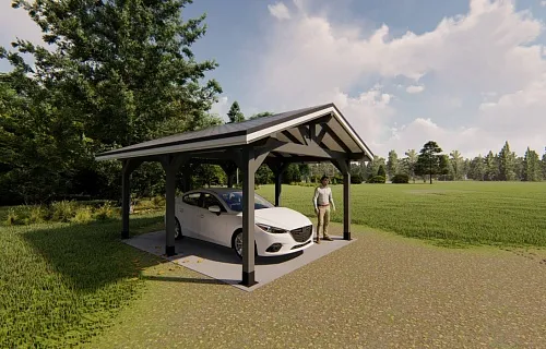 Навес для одного автомобиля ЛОТУС — Фото 4