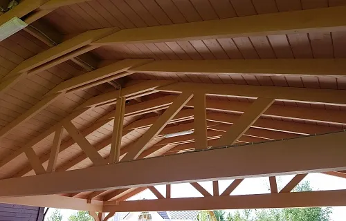 Деревянный навес для двух авто СМАРТВИЛЛЬ — Фото 5