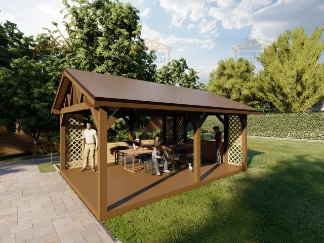 НАВЕС-БЕСЕДКА МАЛИНОВКА — Фото 4