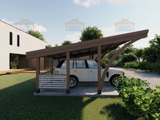 НАВЕС С ГНУТОКЛЕЕНЫМИ БАЛКАМИ РОДОС — Фото 4