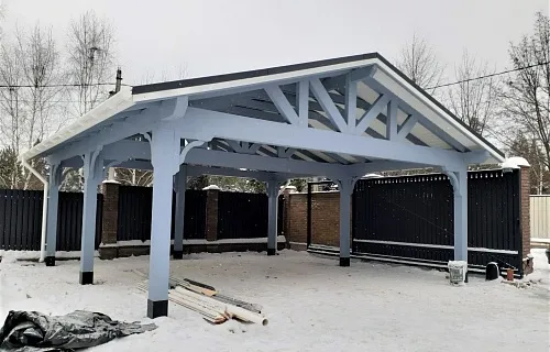 Навес для двух машин НАПОЛЕОН — Фото 12