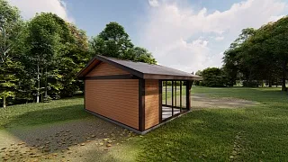 Застекленная беседка МОНТАНА MAXI - миниатюра